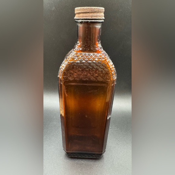 McKesson's Cod Liver Oil Brown Glass Bottle Embossed Fish Owens-Illinois 9" Tall - Picture 3 of 5